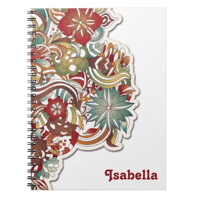 Caderno Espiral Notebook Bohemian Style Floral (Frente)
