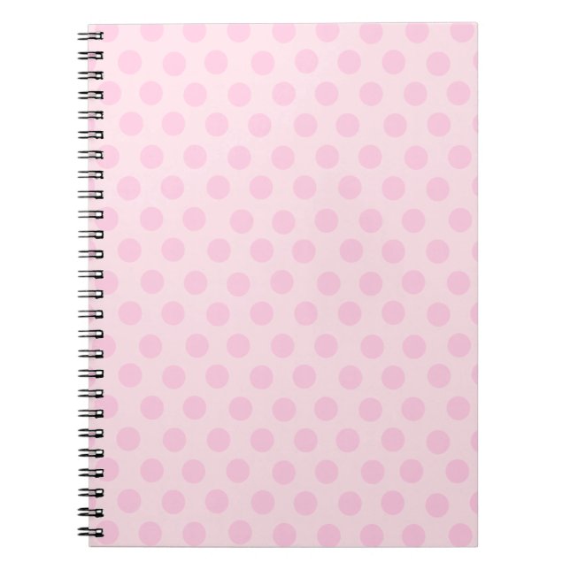 Caderno Espiral Notebook Bolinhas rosa (Frente)