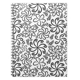 Caderno Espiral Notebook bonito preto e branco