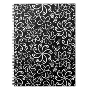 Caderno Espiral Notebook bonito preto e branco
