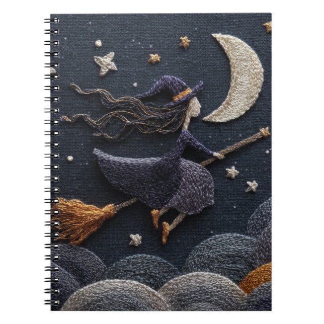 Caderno Espiral Notebook Boriderado Witch Moonlight Sky (Frente)