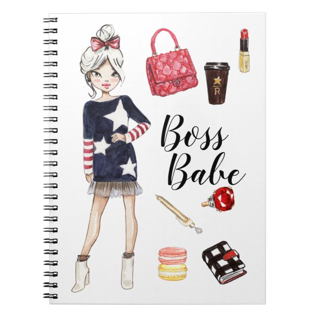 Caderno Espiral Notebook Boss Babe (Frente)