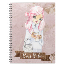 Notebook Boss Babe para Meninas Chefe