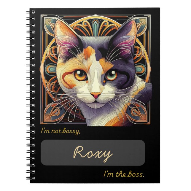 Caderno Espiral Notebook Boss Vibes Roxy (Frente)
