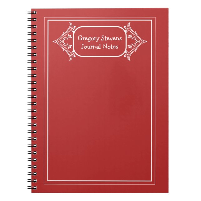 Caderno Espiral Notebook branco com estrutura ortográfica (Frente)