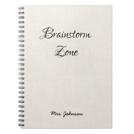 Caderno Espiral Notebook Branco da Zona Brainstorm