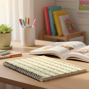 Caderno Espiral Notebook branco de neve