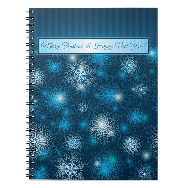 Caderno Espiral Notebook branco e Feliz ano novo (Frente)