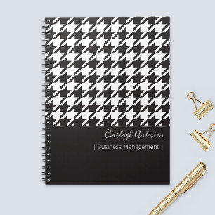Caderno Espiral Notebook branco e preto moderno
