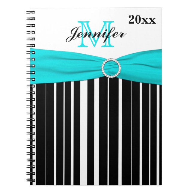 Caderno Espiral Notebook branco embraiado preto personalizado (Frente)