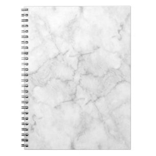 Caderno Espiral Notebook branco marble