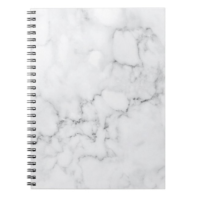 Caderno Espiral Notebook branco marble (Frente)