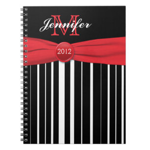 Caderno Espiral Notebook branco preto personalizado