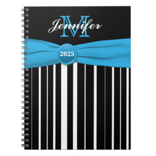 Caderno Espiral Notebook branco preto personalizado