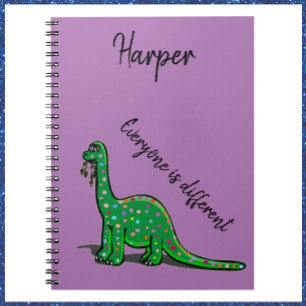 Caderno Espiral Notebook Brontossauro Dinossauro Bonito