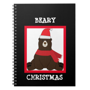 Caderno Espiral Notebook Brown Beary Christmas