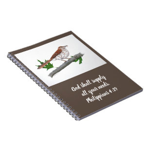 Caderno Espiral Notebook Brown Thrasher