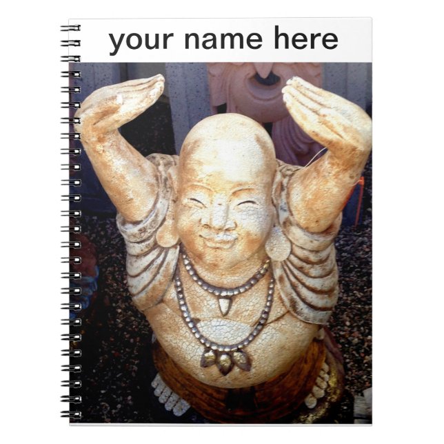 Caderno Espiral notebook buda feliz personalizado (Frente)