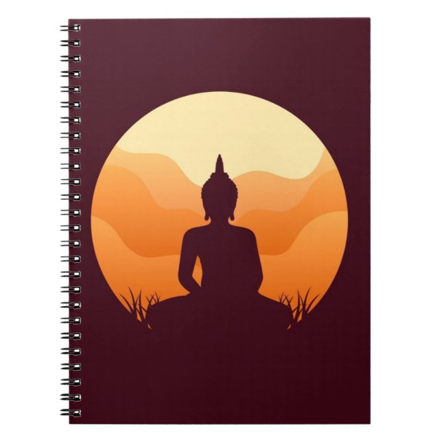 Caderno Espiral Notebook Buda Meditente (Frente)
