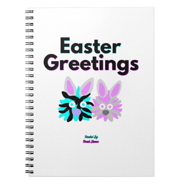 Caderno Espiral Notebook Bunny Felpudos Spiral (Frente)