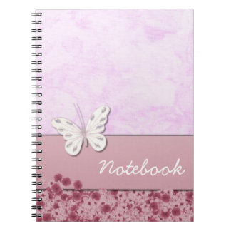Caderno Espiral Notebook Butterfly e Flowers