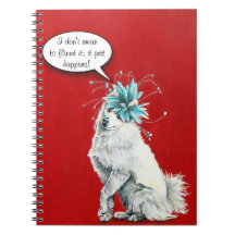 Notebook Cachorro Branco de Rico Whimsso