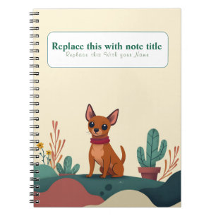 Caderno Espiral Notebook Cachorro Kawaii Cute Personalizado