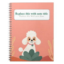 Notebook Cachorro Kawaii Cute Personalizado