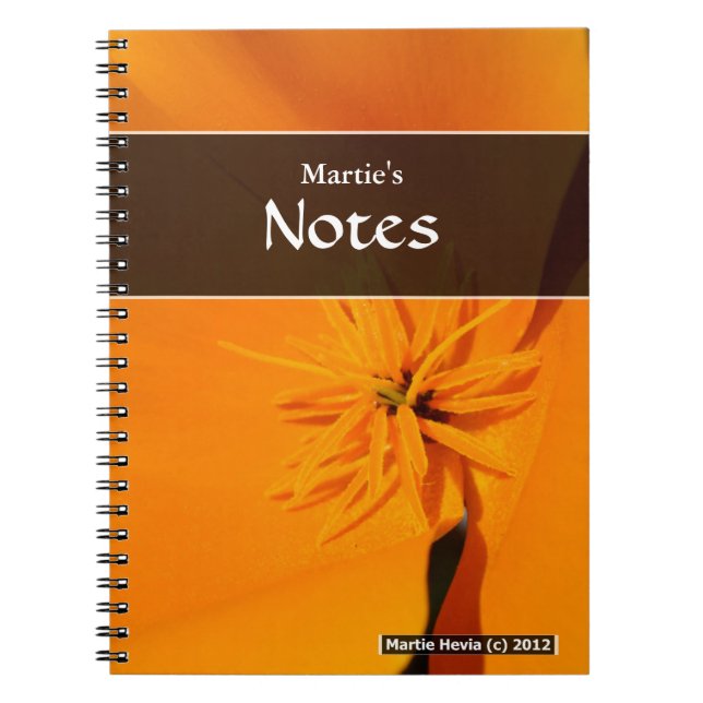 Caderno Espiral Notebook California Poppy (Frente)