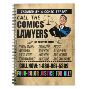 Caderno Espiral Notebook "Call the História em quadrinhos Lawyers"