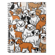 Notebook Cão de Cartoon Bonito