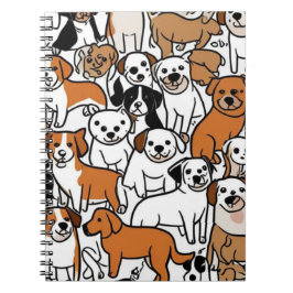 Caderno Espiral Notebook Cão de Cartoon Bonito