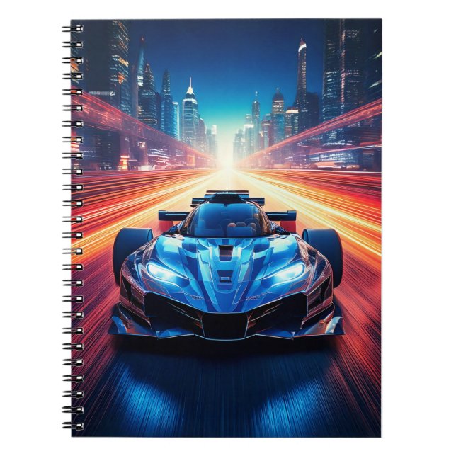 Caderno Espiral Notebook - carro desportivo (Frente)