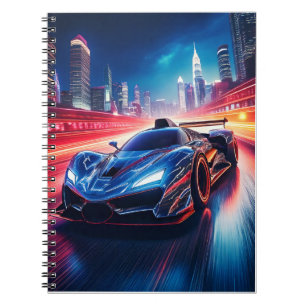 Caderno Espiral Notebook - carro desportivo