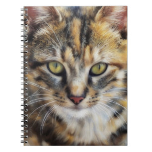 Caderno Espiral Notebook Cat Lover Calico Cat Art