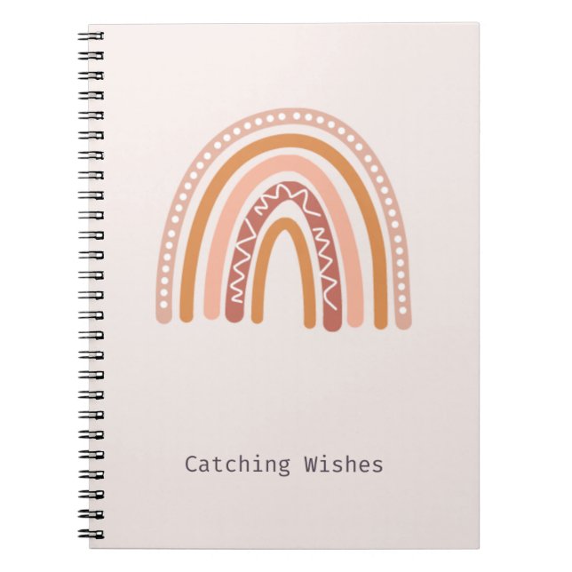 Caderno Espiral Notebook Catching Wish Boho Rainbow (Frente)