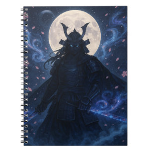 Caderno Espiral Notebook Celestial Samurai Anime Fantasy Warrior