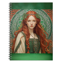 Notebook Celtic Girl Spiral