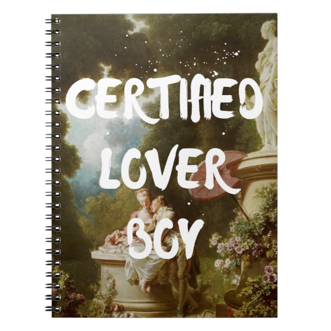 Caderno Espiral Notebook certificado Lover Boy (Frente)