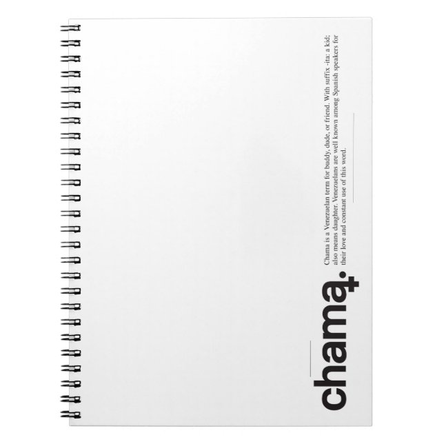 Caderno Espiral Notebook Chama Preto e Branco (Frente)