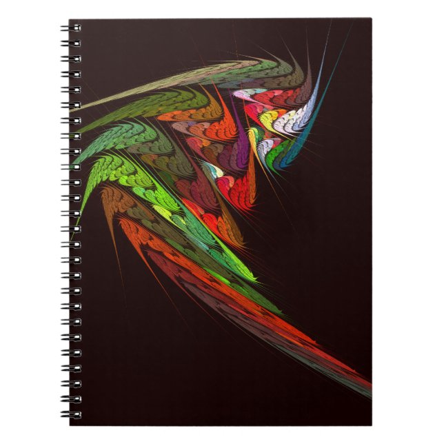 Caderno Espiral Notebook Chameleon Abstrato Art (Frente)