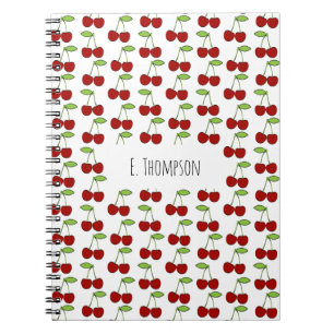 Caderno Espiral Notebook Cherry Pattern