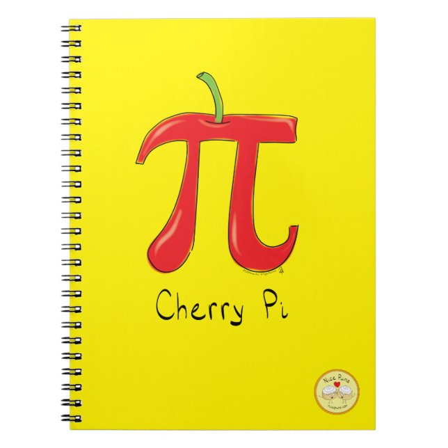Caderno Espiral Notebook Cherry Pi Cute Math Pi Day (Frente)