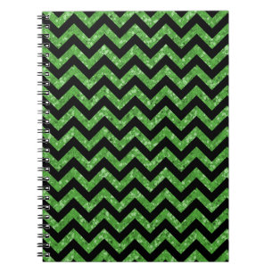 Caderno Espiral Notebook Chevron Glitter Look