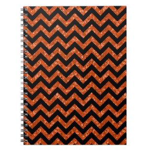 Caderno Espiral Notebook Chevron Glitter Look
