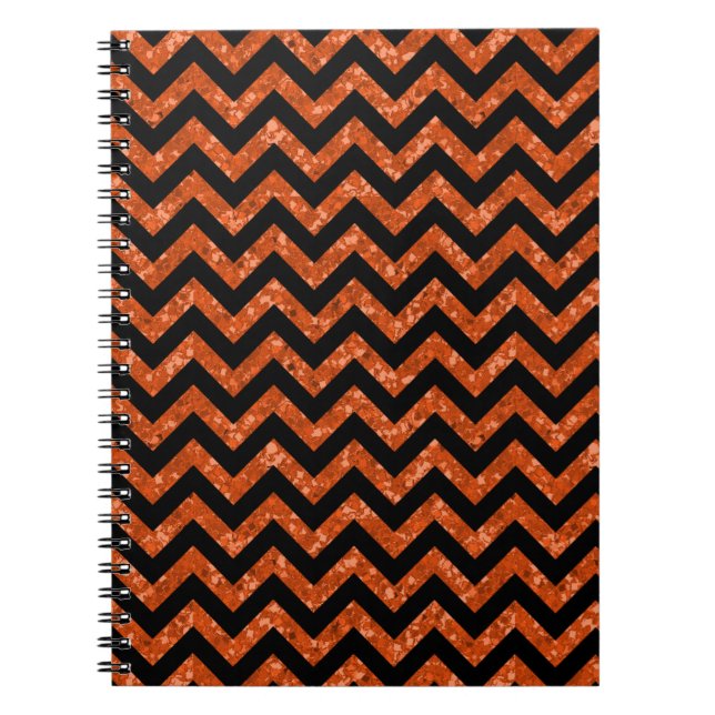 Caderno Espiral Notebook Chevron Glitter Look (Frente)