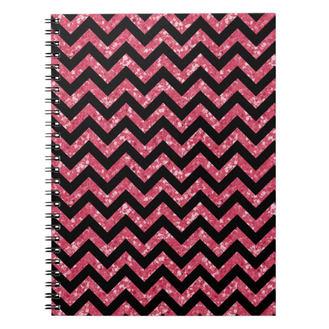 Caderno Espiral Notebook Chevron Glitter Look (Frente)
