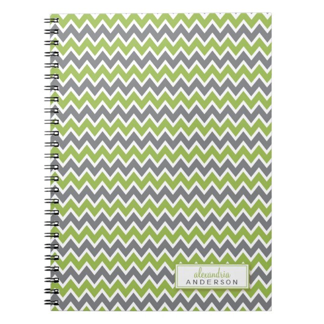 Caderno Espiral Notebook Chevron Pattern Trendy (maçã) (Frente)