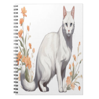 Caderno Espiral Notebook Chic Cat - Diário de Cobrir Felino mínimo