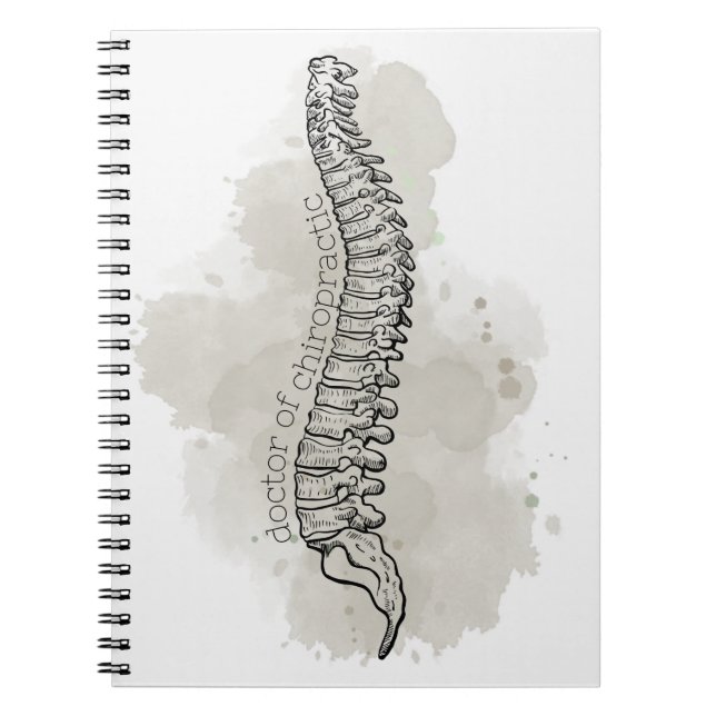 Caderno Espiral Notebook Chiroprático, Chiropractor, Presente Chir (Frente)